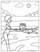 20 Swimming Coloring Pages Free PDF Printables sketch template