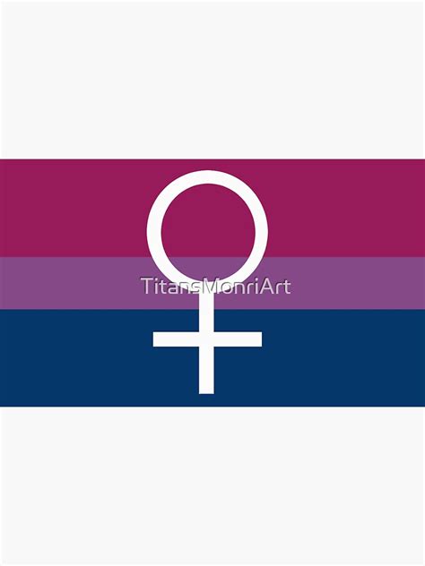 "Fem/Cisgender Bi Pride Flag" Sticker by TitansMonriArt | Redbubble