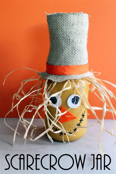 Scarecrow Jar Fall Craft Idea - The Country Chic Cottage