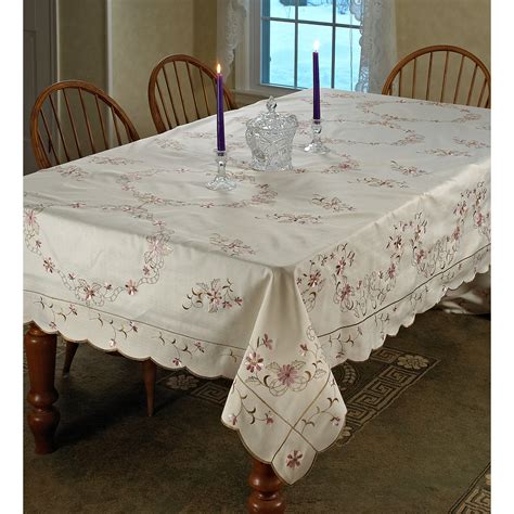 Violet Linen Renaissance Embroidered Tablecloth & Reviews | Wayfair