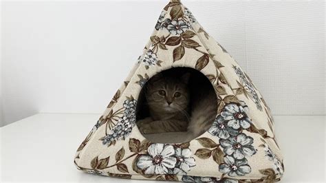 DIY I sewed a cat house from improvised materials - YouTube