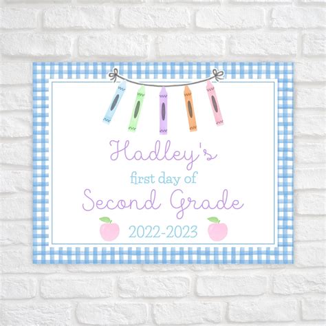 Back to School Sign Printable, First Day of School Sign Editable ...