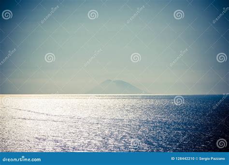 Stromboli Volcanic Island View from Tropea in Calabria Italy Stock Photo - Image of island ...