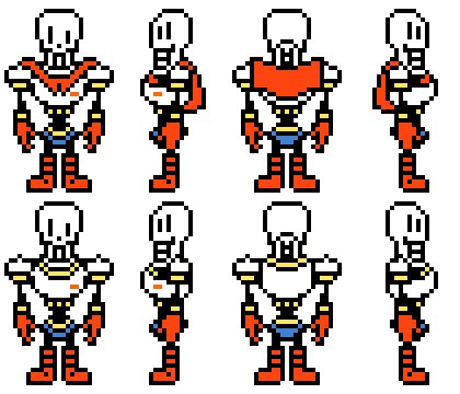 Papyrus Walking Anim Overworld Sprites (+ No Cape) by TheRandomUnknownUser on DeviantArt