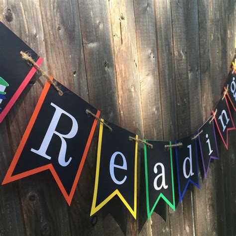 Reading Classroom Decor Banner Back to School Teacher Gift - Etsy | Classroom decor banners ...