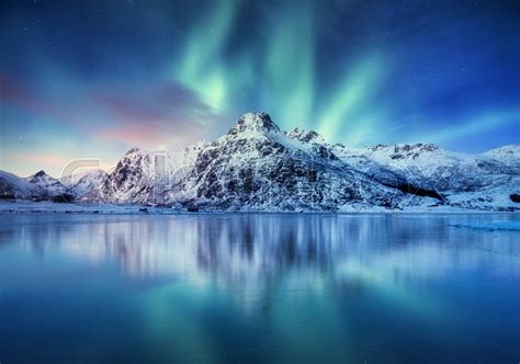 Aurora Borealis, Lofoten islands, ... | Stock image | Colourbox