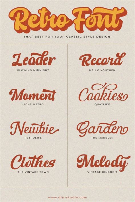 Best Free Retro Font Collections in 2023 | Retro font, Vintage fonts, Graphic design fonts