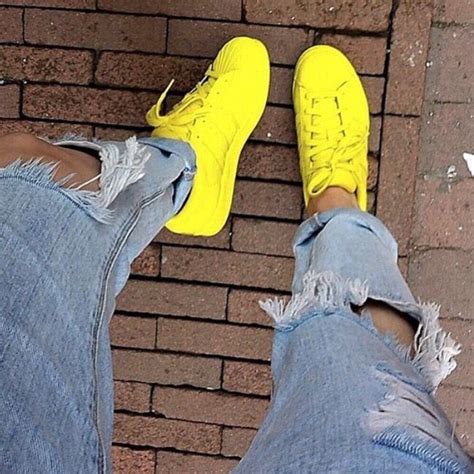 Yellow Adidas sneakers. | Yellow trainers, Shoe boot sandals, Yellow adidas