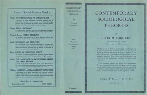 Contemporary Sociological TheoriesDust Jacket Only, Book Not Included | Pitirim Sorokin