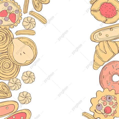 Bakery Croissants Vector Design Images, Bakery Products Background ...