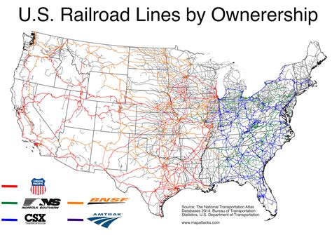 U.S. Railroads by Ownership [1024x724] : MapPorn