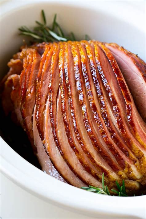 Crock Pot Ham with Brown Sugar Glaze - Dinner at the Zoo