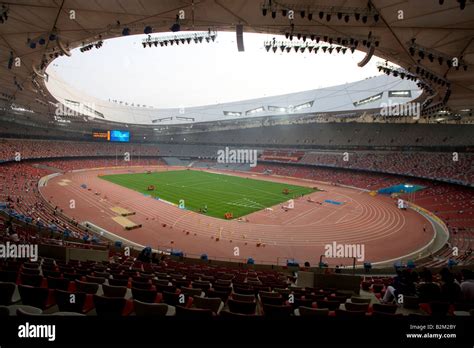 Inside the Beijing National Stadium also known as the Bird's Nest Stock ...