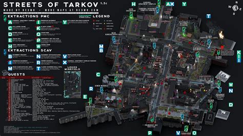 Map - Streets of Tarkov - Escape from Tarkov - eft-ammo.com