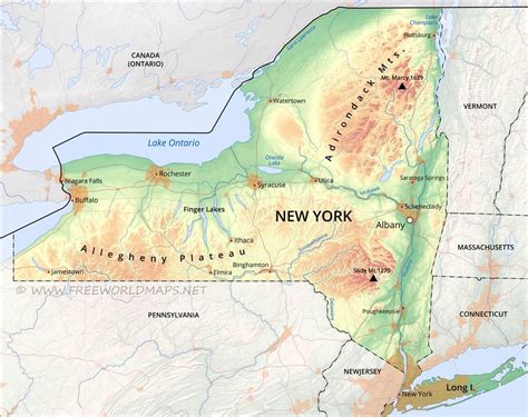 Map Of New York State Mountains - Dorree Kassandra