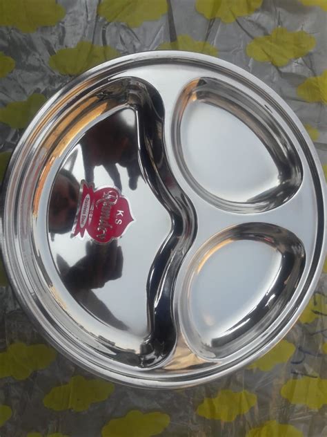 Ss Silver Steel Deluxe Thali Set, For Hotel, Rs 210 /kg K S Metal Works ...