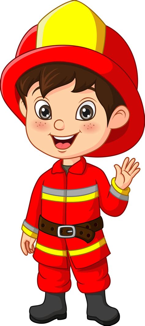 Firefighter Kid Cartoons