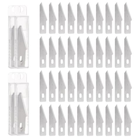 40pcs Exacto Knife Blades #2 Hobby Knife Replacement Blades Refills | eBay