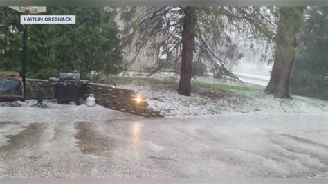 PHOTOS: Huge hail, flooding rocks Hartford amid severe thunderstorm warning