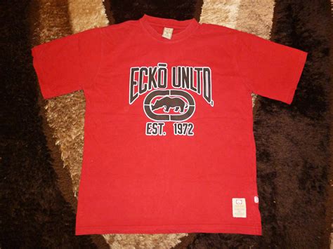 ECKO UNLTD t-shirt red vintage cotton shirt 90s hip hop | Etsy