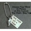 CUSTOM Personalized PERSONALIZED Key Chain - Pewter and Nick