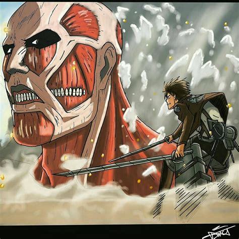 Eren vs The Colossal titan by verdigo106 on DeviantArt