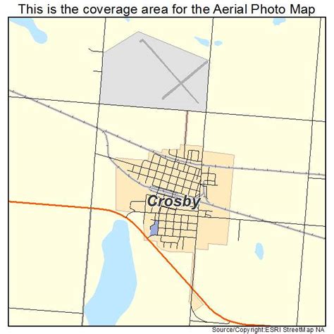 Aerial Photography Map of Crosby, ND North Dakota