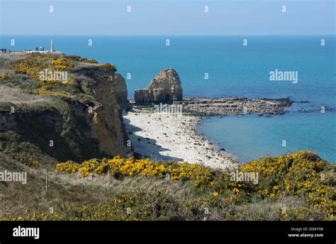 Coast with the Pointe du Hoc memorial, Omaha Beach, Lower Normandy Stock Photo: 61904007 - Alamy