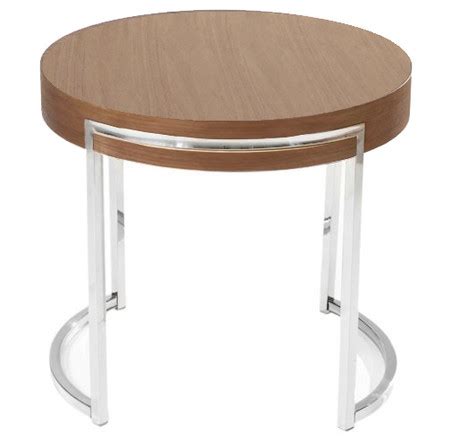 Ross Round Side Table Walnut