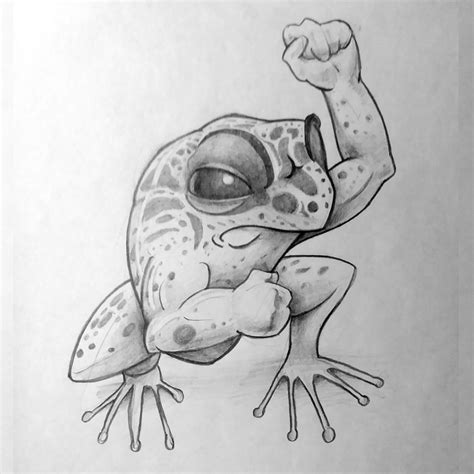 Fighting Frog Character Illustration - Rob Knapp Design