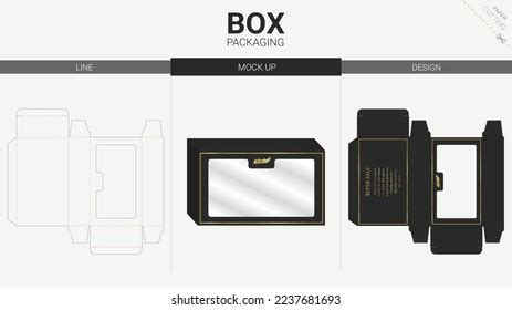 Box Packaging Mockup Die Cut Template Stock Vector (Royalty Free ...