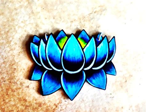 Blue Lotus Tattoo Design