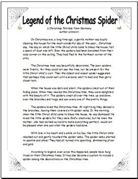 Legend of the Christmas Spider by Rebecca Bettis | TPT