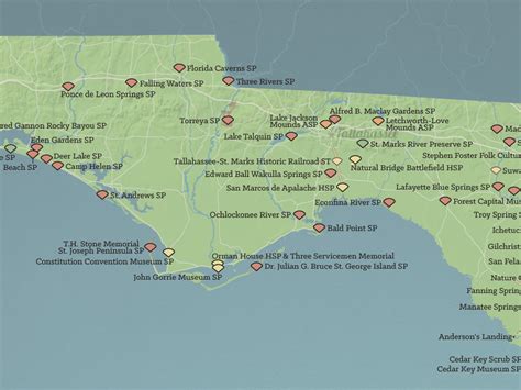 Florida State Parks Map 18x24 Poster - Best Maps Ever