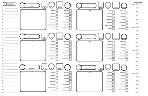 D&D 5E Printable Dm Screen