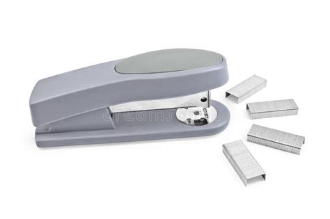 Gray stapler with staples stock image. Image of bookbinder - 19892793