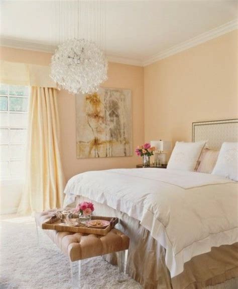 bedroom with Light peach color wall paint Peach Colored Rooms, Peach ...