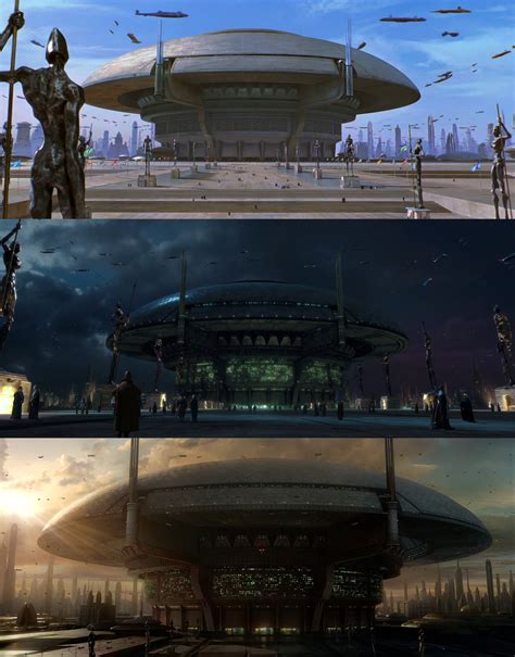 Star Wars Lucasverse — The Galactic Senate as seen in each installment of...