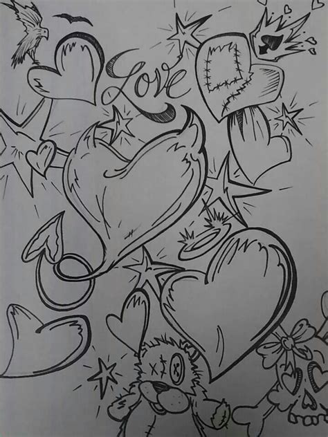 Graffiti Rose Coloring Page