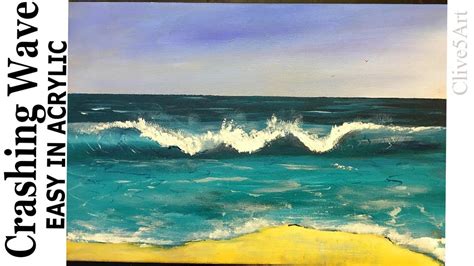 How To Paint A Beach Wave Acrylics - 6 different ways (acrylic painting tutorial).