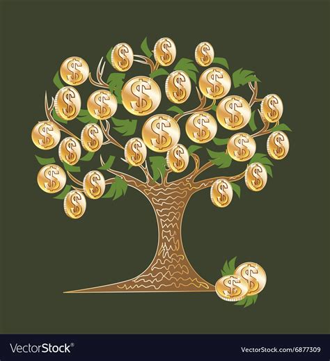 Money tree 2 Royalty Free Vector Image - VectorStock