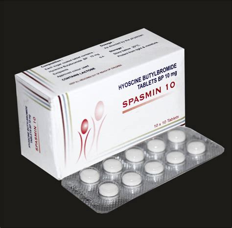 Spasmin Hyoscine Butyl Bromide Tablets BP 10mg, Prescription, Treatment ...