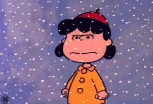 Angry Lucy van Pelt in the Snow | Gifrific