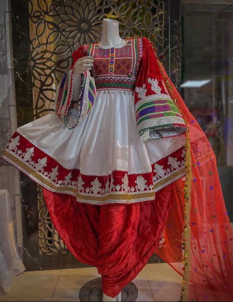 Afghan Velvet Traditional Dress With Hand- Embroidered Design - Made By ...