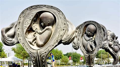 Damien Hirst uterus sculptures greet hospital guests in Doha | World ...