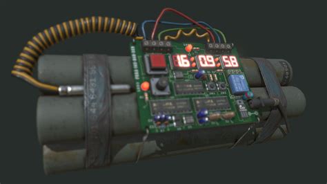 Timer Bomb - 3D model by Rohit Dhaduk (@9537295372) [d6309e2] - Sketchfab