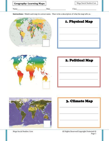 Physical And Political Map Worksheets