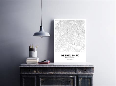 Bethel Park Map Print Bethel Park Map Poster Wall Art Pa - Etsy