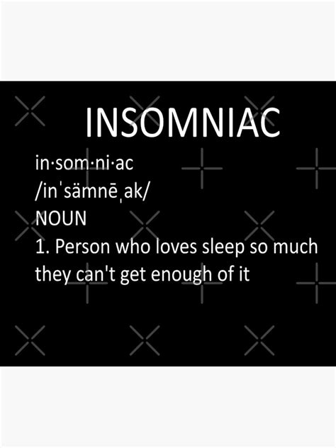 "Insomniac Definition" Poster by WittyMillennial | Redbubble