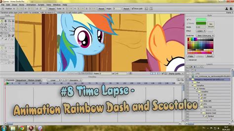 #8 Time Lapse - Animation Rainbow Dash and Scootaloo - YouTube